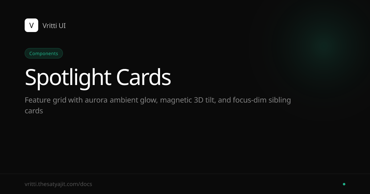 Spotlight Cards - Vritti UI